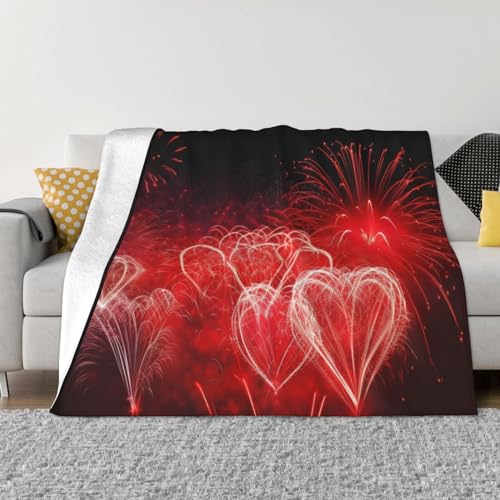 Couverture flanelle feux d'artifice rouges douceur et légèreté - 2