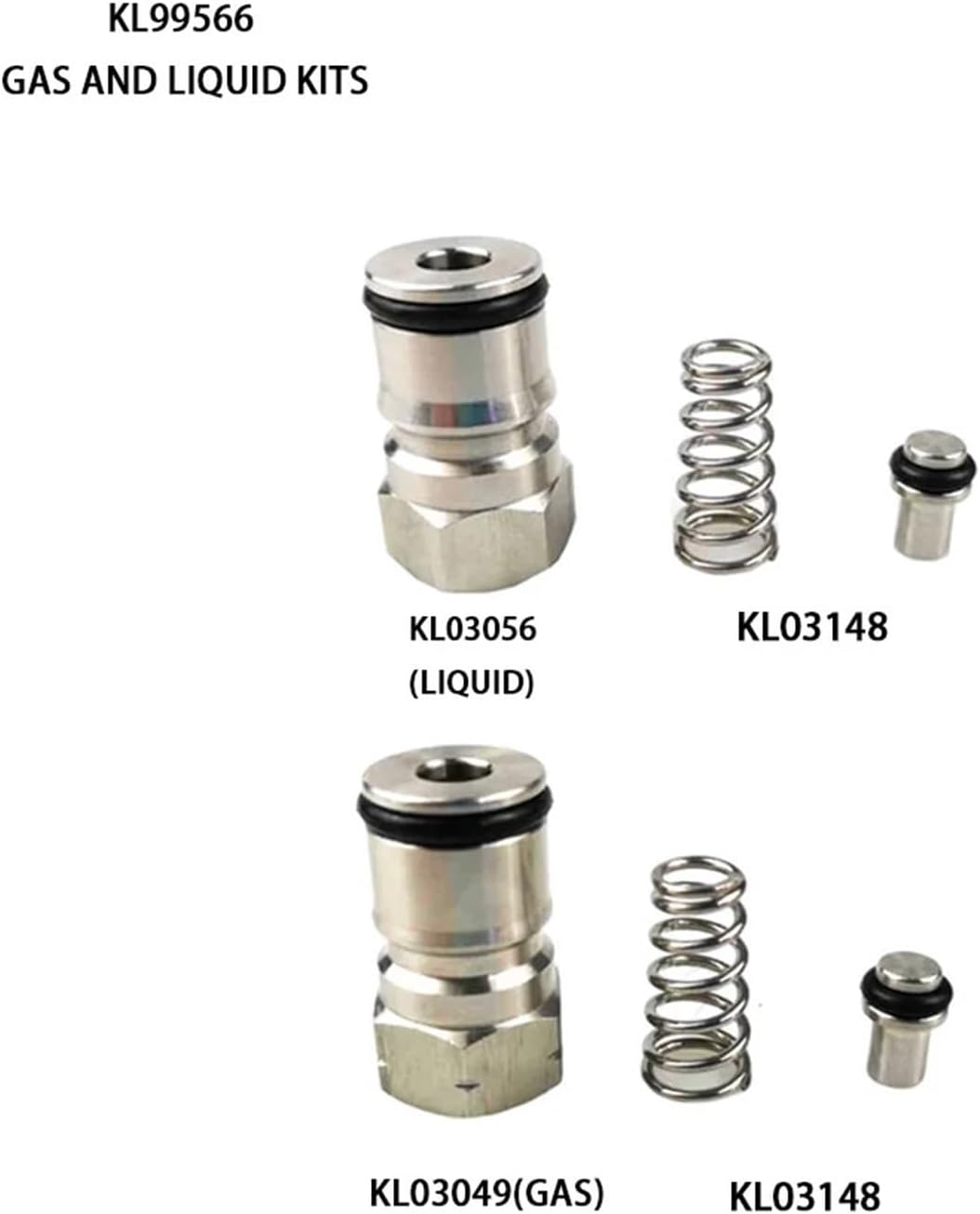 Cornelius type liquid gas post stainless joint kits include gas,liquid and 2pcs Universal Poppet beer keg accessories