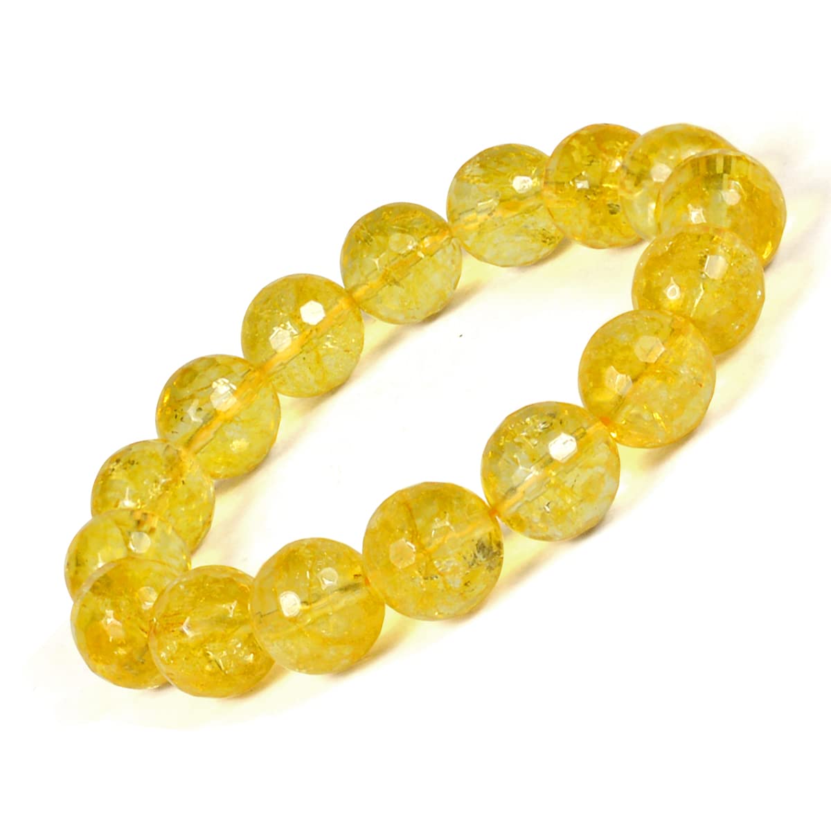 Reiki Crystal Products Natural Citrine Bracelet 12 mm Faceted Bead Bracelet for Wealth Protection and Will Power Charged By Reiki Grandmaster & Vastu Expert (B0BSNKZF8R) Amazon Price History, Amazon Price Tracker