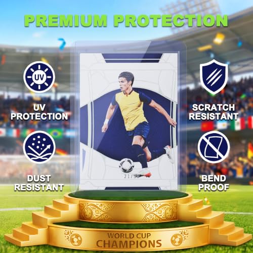 Image of Kabinka 200 Card Sleeves Top Loaders for Cards,3 inchx4 inchBaseball Card Protector | Standard Size Trading Hard Plastic Card Holder for Sports, Football, TCG Cards(100 Hard Sleeve + 100 Soft Sleeve)