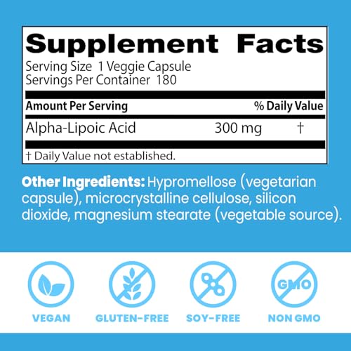 Image of Doctor's Best, Best Alpha-Lipoic Acid, 300 mg, 180 Veggie Caps