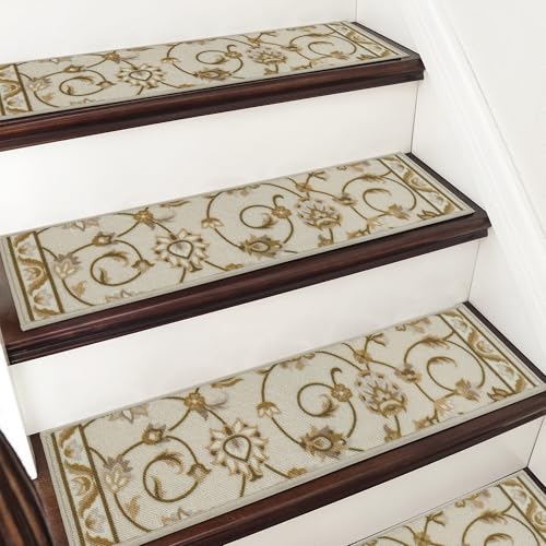 Cosy Homeer 8x30 Tau Stair Treads Non-Slip Peel&Stick 15pcs
