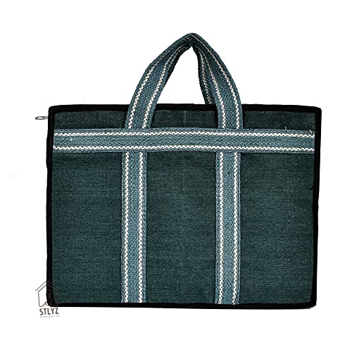 Image of Cash Bag with Zipper & Extra Compartment | Money Collection, Jewellery & Document Storage Bag | Secure Utility Organizer for Cash, Cheques, & Valuables | 16x5.5x12 Inches