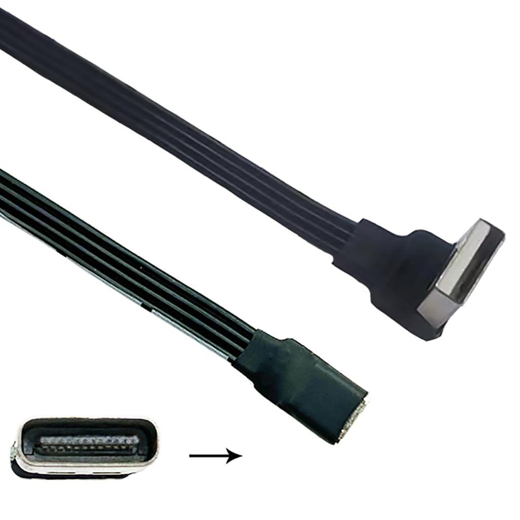Trwałość płaski kabel USB męski na typ C żeński przedłużacz USB C do codziennego użytku