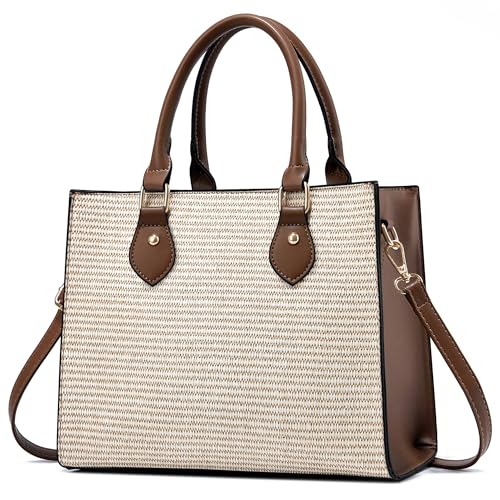 Image of CHICAROUSAL Crossbody Purses and Handbags for Women PU Leather Tote Top Handle Satchel Shoulder Bags (CB Brown)
