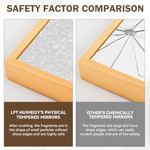 Image of LFT HUIMEI2Y 79 inchx39 inch Full Length Mirror, Gold Floor Mirror