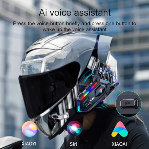 Auriculares Bluetooth para motocicleta Shkalacar BT5.3 miniatura 7