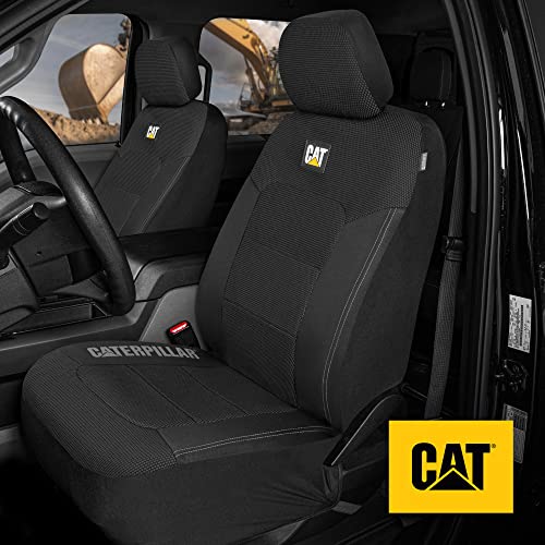 BDK Auto CASC-2284-BK: Cat 4Pc Mesh + Gabardine Seat Cover (Black) by CAT - Image 4