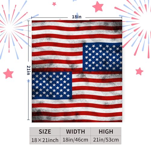 Memorial Day-Mailbox Cover Magnetic Standard Size 20 x 18 Inch American Stripes-Stars Welcome Post Box Cover Decorative Distressed American-Flag Magnetic Mailbox Cover for Home Yard Garden Decorations