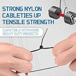 WALWAL 8 inch Cable Ties, Easy-Use Cable Management for Home, Office, and Outdoors | Strong Nylon | for Professionals, and Organizers (100 Pcs, Orange)