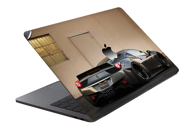 GADGETS WRAP Printed Vinyl Top Only Skin Sticker Decal for Apple MacBook Air 13 inch 2018 Model - Performance Car