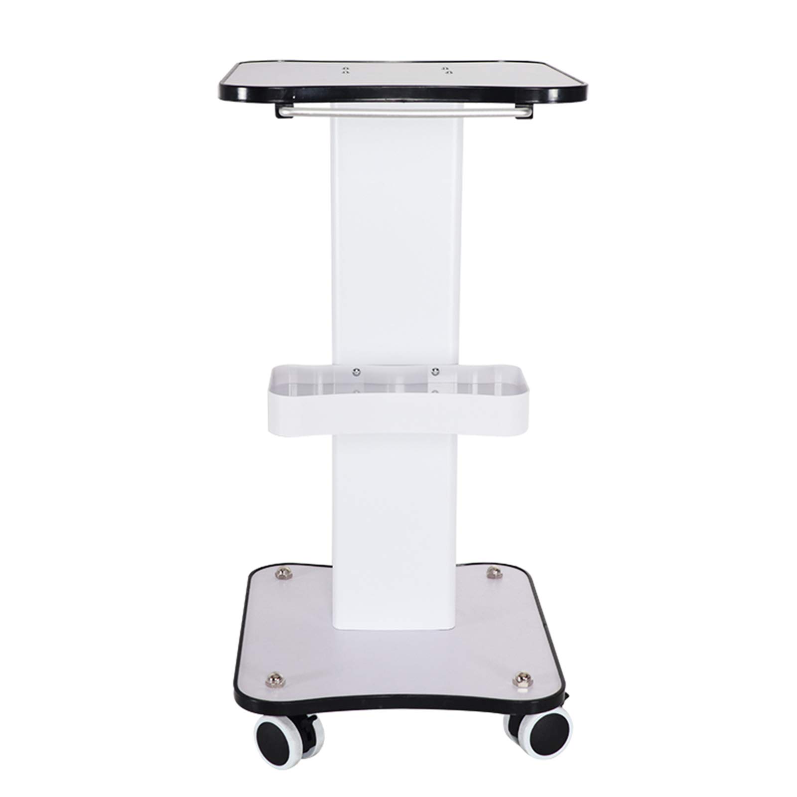 3 Tier Beauty Equipment Cart Beauty Rolling Trolley Cart Equipment Mobile Salon Spa Service Instrument Aluminum Alloy Barbershop Holder Organizer with Wheels and Tray