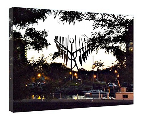 Impression toile Plage Centenaire cadre bois tableau déco murale 40x50