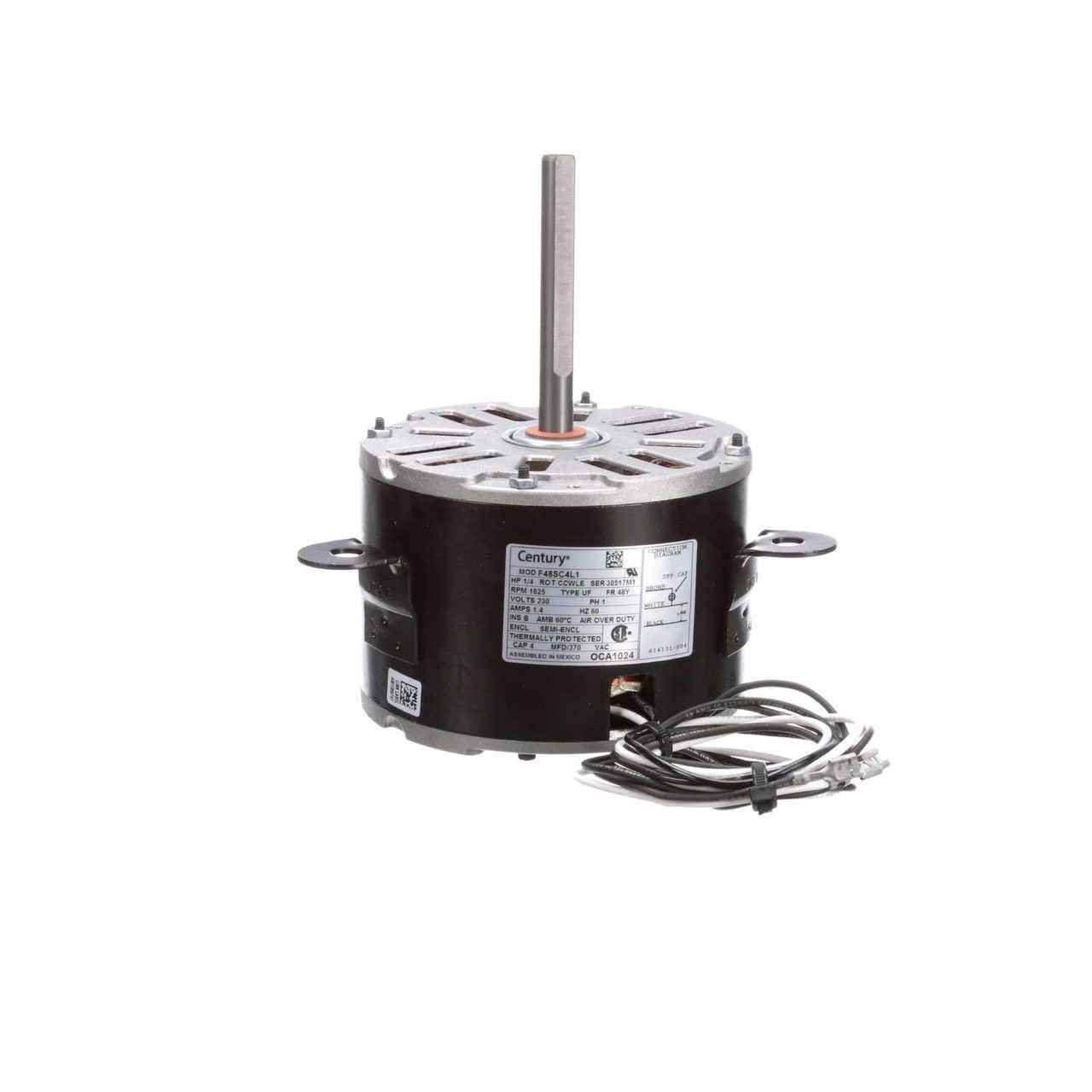 Carrier Electric Motor 1/4hp, 1625 RPM, 1.4 amps, 230 Volts AO Smith # OCA1024