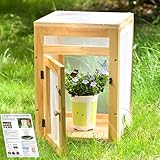 Yohsnor Butterfly Habitat Cage Kit - 15.7" Monarch Caterpillar House with Wooden Frame & Mesh Enclosure, Grow Tent for Hatching Butterflies, Kids Observation & Garden Insect Cages (Includes Guide)