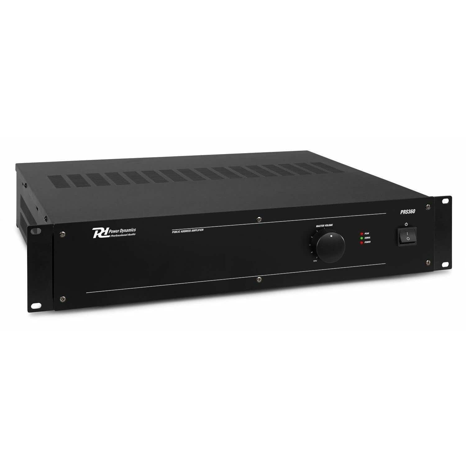 100V versterker - Power Dynamics PRS360 100V slave versterker 360W voor o.a. het uitbreiden van een 100V geluidsinstallatie