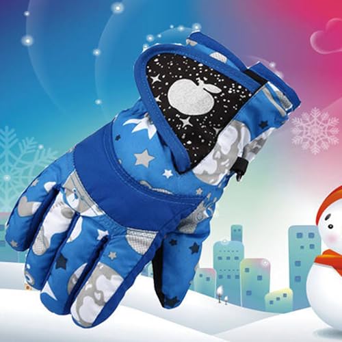Image of UTOWO Kids Winter Cold Weather Ski Gloves Boy-Girl Warm Windproof Snow Gloves for Snowboarding Sledding Cycling Toddler 3-6T