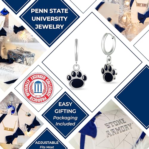 Stone Armory Earrings for Penn State University Jewelry Gifts for Women, Graduation – Stainless Steel Skin-Friendly Penn State Nittany Lions Earrings 18K Gold Finish Penn State Paw Hoops4
