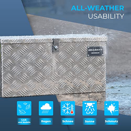 HASKYY Aluminium Transportbox 615x265x300 mm Truckbox Deichselbox Werkzeugkasten Alubox Alukoffer