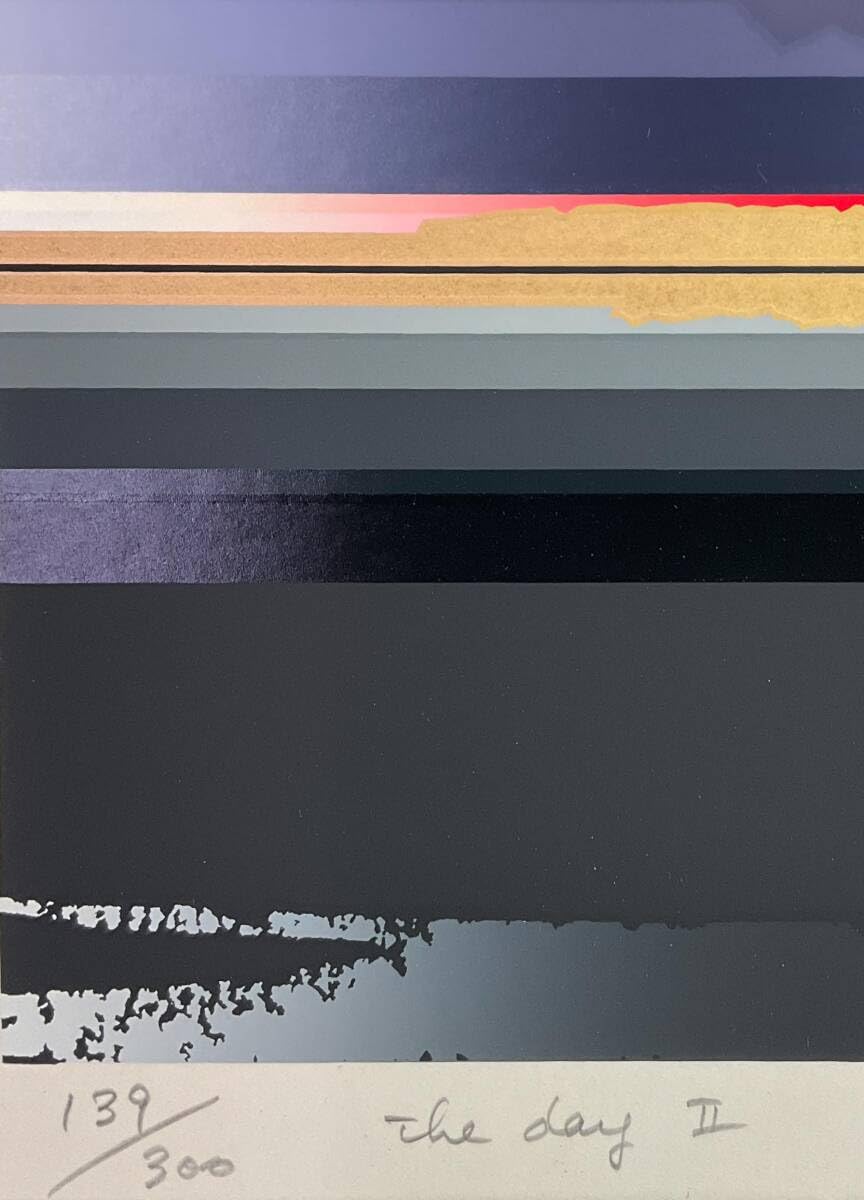 Amazon.co.jp: 真作シルクスクリーン沢田哲郎 the day Ⅱ 鉛筆サイン