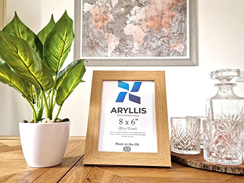 Aryllis 8x6 Photo Frame, French Oak Colour, Manufactured in the UK, Freestanding Picture Frame Fitted with Safety Perspex - Image 4