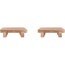 2X Wooden Step Stool for Adults, Bed Stool for High Beds, Kitchen, Bathroom, Closet, Great Wood Step Stool for Adults