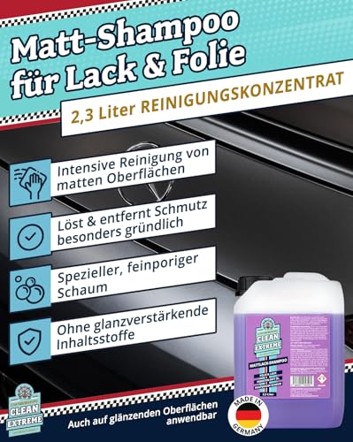 Mattlackpflege Cleanextreme Autoshampoo Konzentrat 2,3 Liter