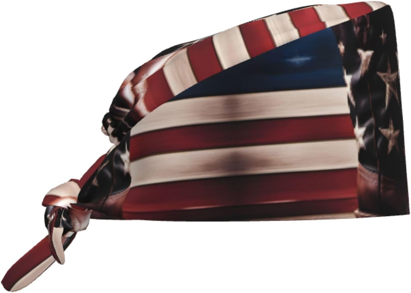 Breathable Work Hat American Flag with Cowboy Boots Pattern Adjustable Comfortable Chef Hat for Women & Men Black
