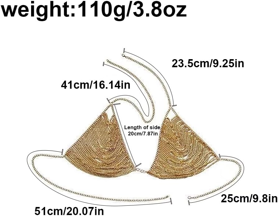 YWCUTE Women's Sexy Body Chain Multi layer Chest Chain Fashion Bra Chain Accessories Gift Body Jewelry - Image 4