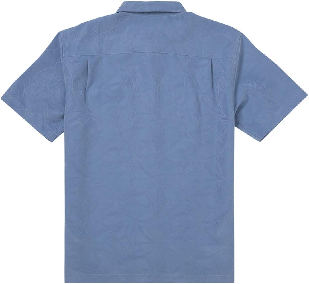 Quiksilver Waterman Island Jungle Men's Short Sleeve Button Down Shirt - Riviera