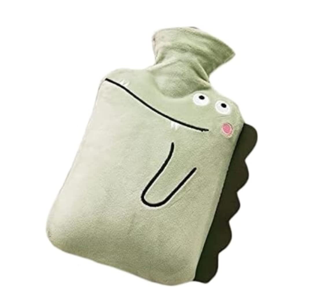 Bolsa Agua Caliente Botella De Agua Caliente con Tapa, Bolsa para Aliviar El Dolor Cuello, Dolores Cabeza, Noches Acogedoras Térmica(A)