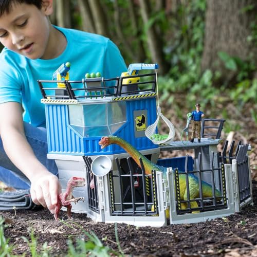 Schleich Dinosaurs | Grande Station de Recherche Dino 41462 | 72 pièces | Coffret de jeu à partir de 5 ans | coffret avec figurines, nombreuses fonctions et accessoires