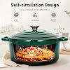 MAISON ARTS 7 Piece Enameled Cast Iron Cookware Set, Induction Dutch Oven Pot with Lid, Emerald Non Toxic Pots and Pans set, PFOA-PFOS Free #4