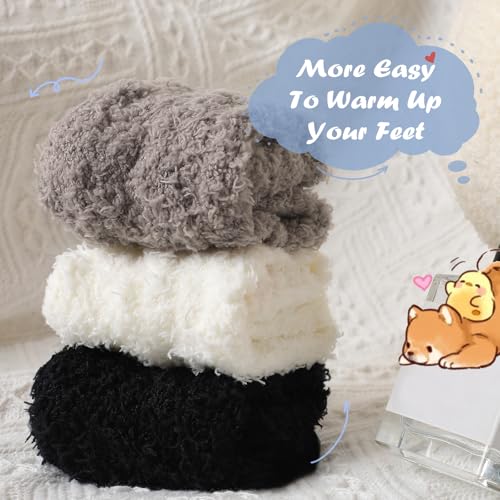 Image of Pleneal Fuzzy Socks Women Fluffy Socks Winter Soft Cozy Sleeping Sock
