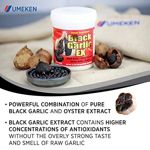 Umeken Black Garlic Ex - Fermented Concentrate With Vitamin B, Allicin, Amino Acids, Pack Of 1, 3 Month Supply, (6.4Oz) (180G) #TOP3