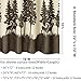 Uphome Deer in The Forest Shower Curtain, Yellow and Coffee Country Vintage Moose Forest Hunting Fabric Stall Shower Curtain Set with Hooks for Kids, 72 X 78 Inch
