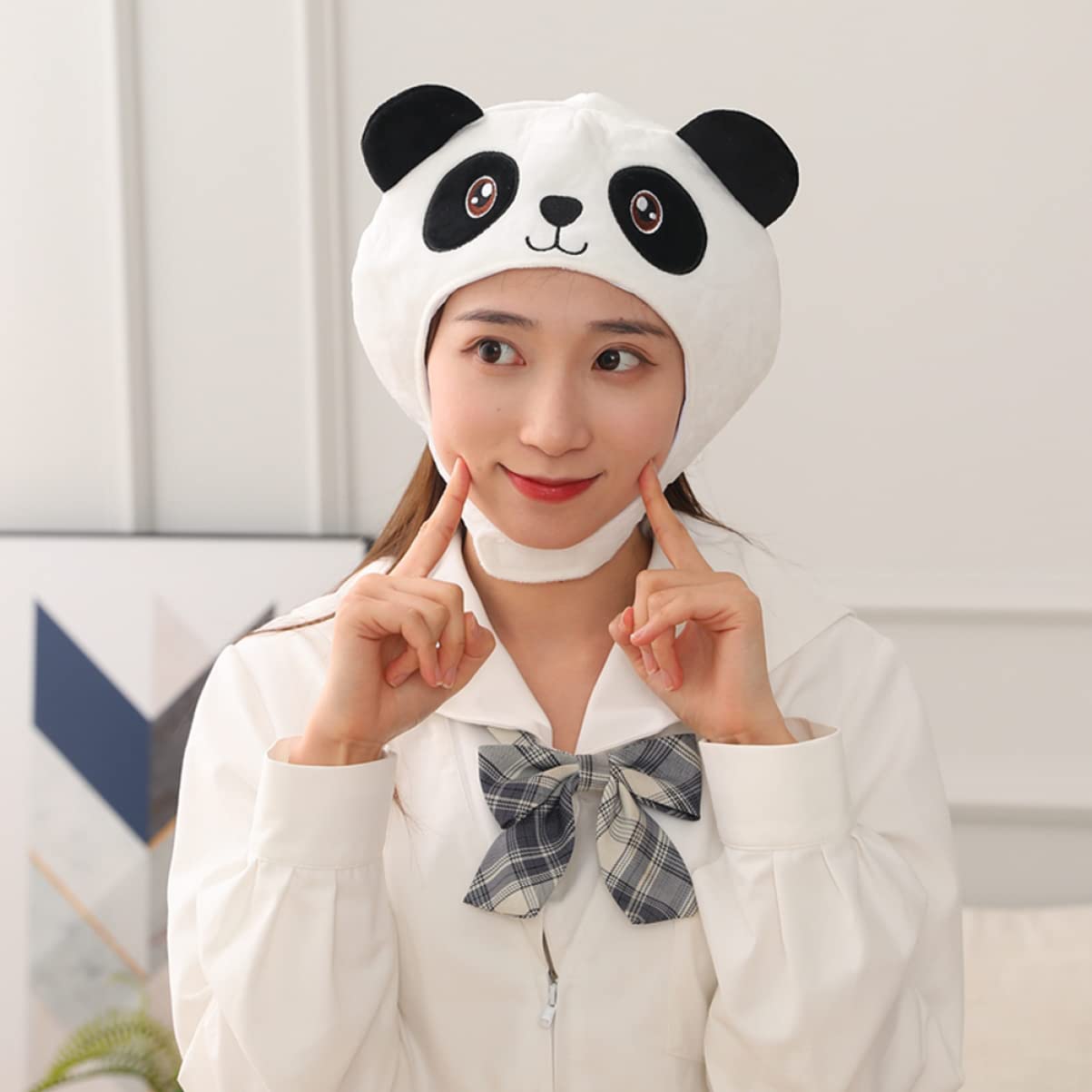 Alasum 2piezas Diadema De Peluche Diseño De Panda y Cosplay Accesorio Para Celebraciones y Fotografía Cabeza Ligera y