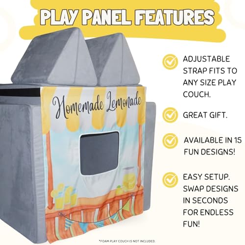 Image of Couch Swag Play Panel for Childrens Foam Sofa Kids Couch (Lemonade Stand)