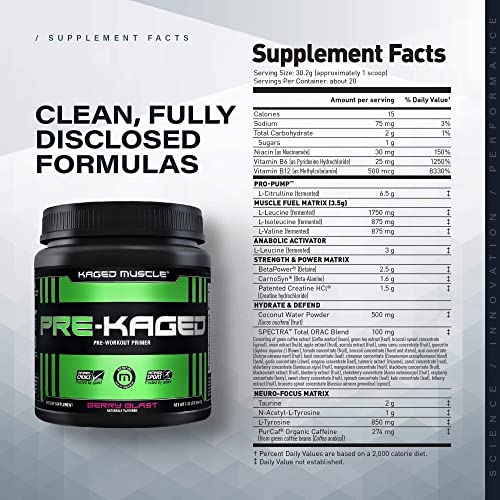 Kaged Muscle Ultimate Workout Bundle, Includes Pre-Workout, Intra-Workout, Post Workout, (Berry Blast, Cherry Lemonade, Strawberry Lemonade) #TOP1