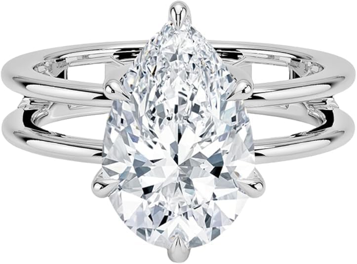 1-5 CT Moissanite Engagement Ring Colorless VVS1 10K 14K 18K Solid Gold & 925 Sterling Silver Solitaire Moissanite Enagement Ring Valentine Gift For Women