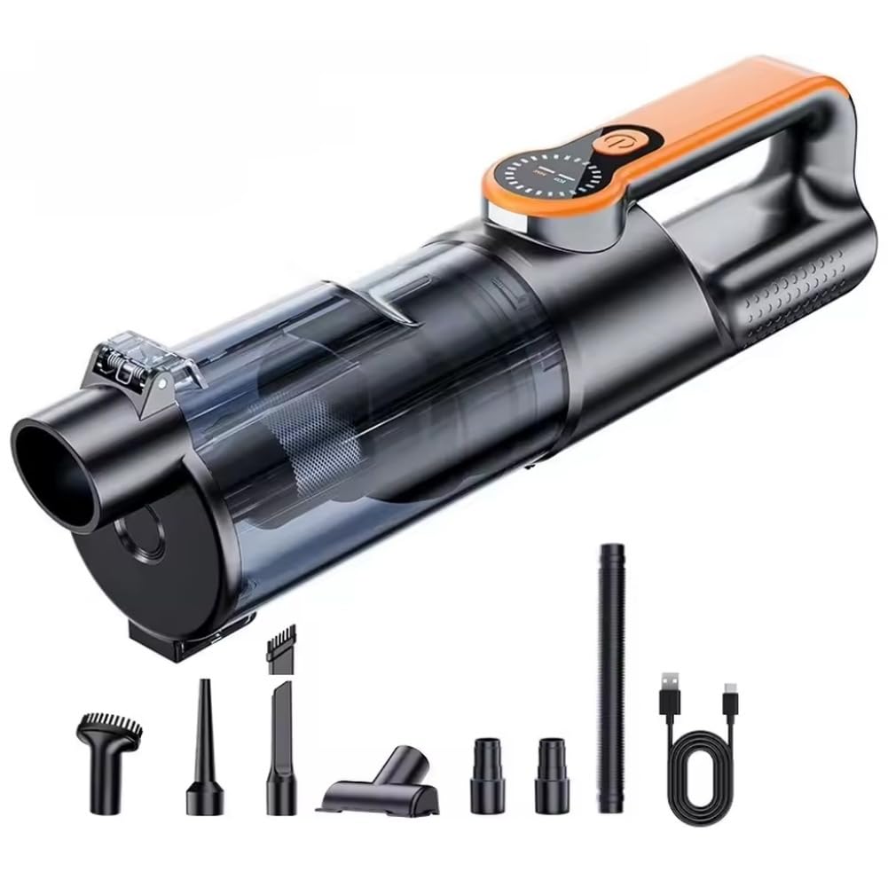 Aundhegrtt Multifunction Wireless Handheld Car Vacuum LED Light Cordless Rechargeable Auto Vacuum for Home& Car