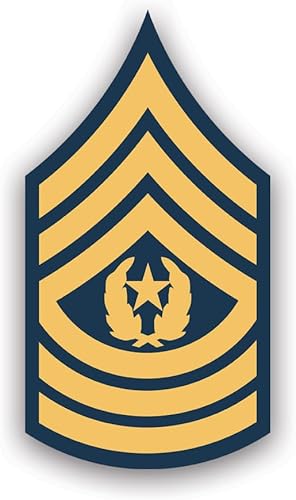 Miniatura 1 de E-9 Command Sergeant Major Insignia - Vinilo autoadhesivo - Resistente a la intemperie - Fabricado en Estados Unidos - Ejército de Estados Unidos E9