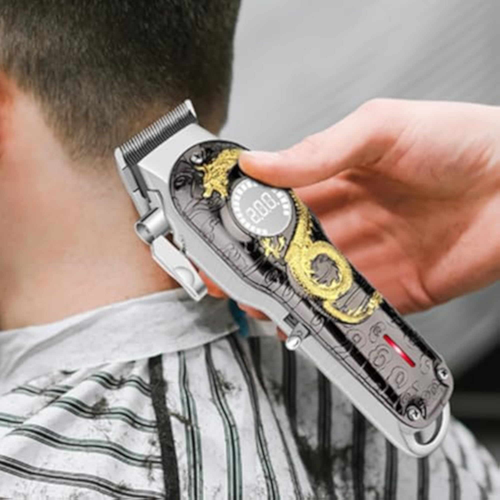 Electric Hair Clipper Rechargeable Cordless Barber Clipper Kit
