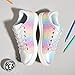 LUCKY STEP Glitter Shoes Sparkly Bling Shiny Bedazzled Lace up Fashion Sneakers for Women (Rainbow,6 B(M) US)