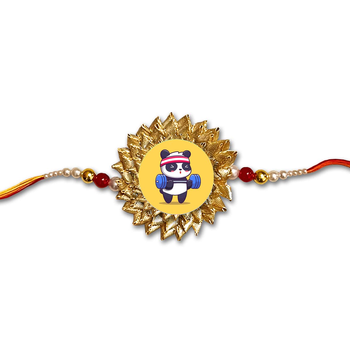 Fitness Freak Panda Working Out Rakhi For Brother | FREE Fridge Magnet | Raksha Bandhan Gift | Gift for Brother | a