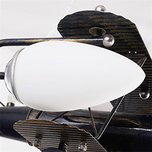 Li@ American Retro Children's Aircraft Chandeliers, Personalized Creative Boy Room Led Lights Home Lighting #TOP4
