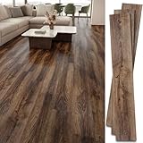 INMOZATA Peel and Stick Floor Tile, Vinyl Flooring 36-Pack 54 Sq.Ft Wood Look Waterproof Plank Flooring for Bathroom, Living Room, Bedroom, Kitchen, RV (Espresso Walnut)