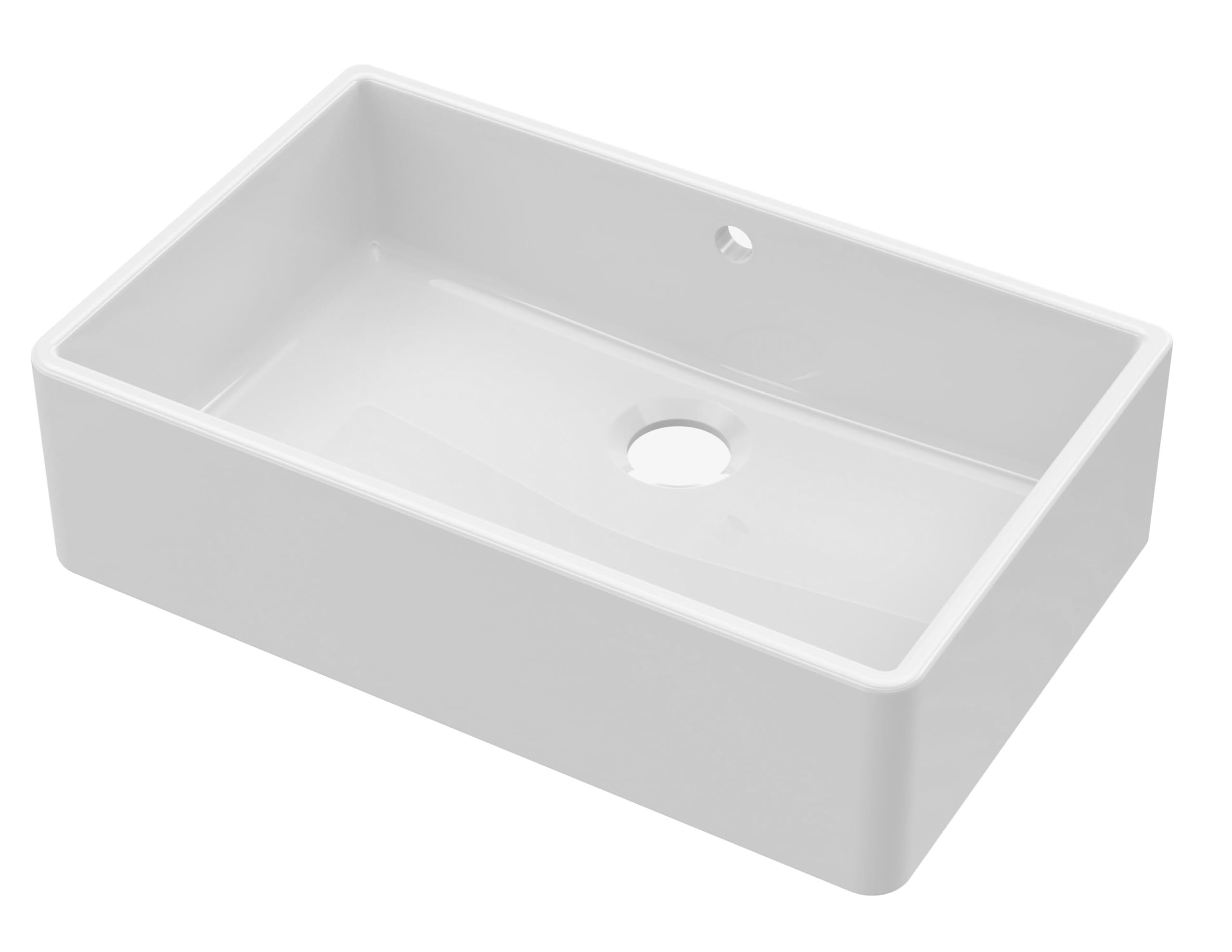 Balterley 795Mm - Fireclay Single Bowl Butler Kitchen Sink - With Overflow & No Tap Hole White