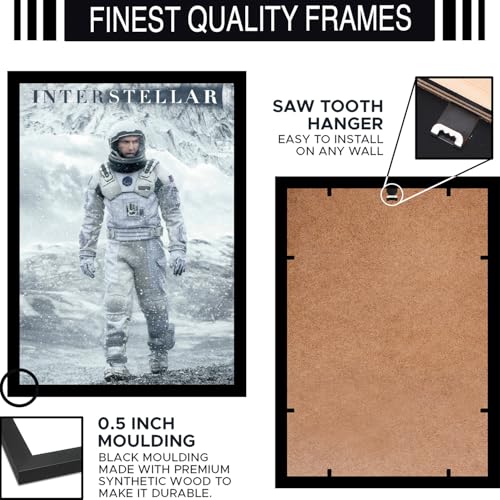 Image of BLINKART Interstellar (2014) Movie Poster Frame 12x18 Inch | Premium 300 GSM Paper Wall Print | Vintage Film Artwork for Home, Bedroom, Living Room, Office | Framed Photo Decor