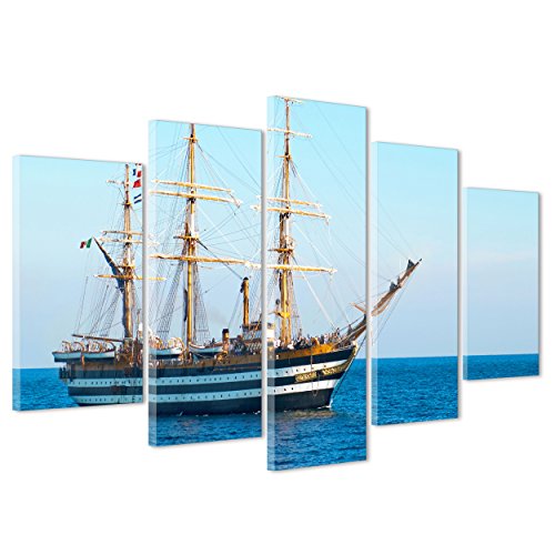Dimensioni Totali: 170x86cm - 5 Quadri Spessore 2cm